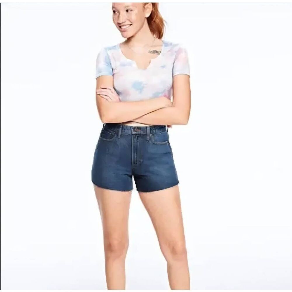 PINK Victoria's Secret Classic Raw Hem Cut Off Jean Denim Shorts Size 25